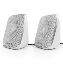 Акустич. система 2.0 Gembird SPK-100-W, белый, 6 Вт, регулятор громкости, USB-питание					