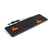 Exegate EX264080RUS Клавиатура Exegate LY-403, <USB, черная, 105кл, Enter большой, 8 красных клавиш> Color box