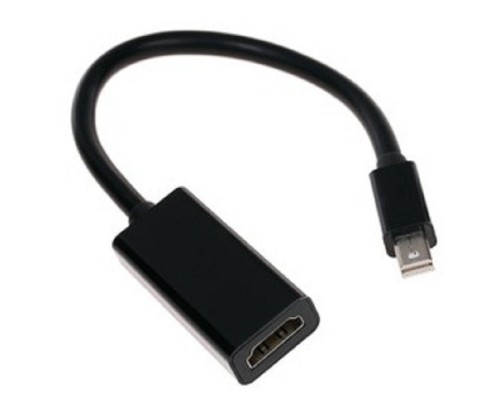 [переходник] Cablexpert Переходник miniDisplayPort - HDMI, 20M/19F, кабель 15см, черный, пакет (A-mDPM-HDMIF-02)