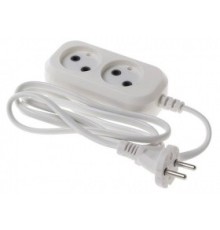 BURO Сетевой удлинитель 2 розетки,1.5 метра, (BU-PSL2.1/W), белый (пакет ПЭ) {475302}