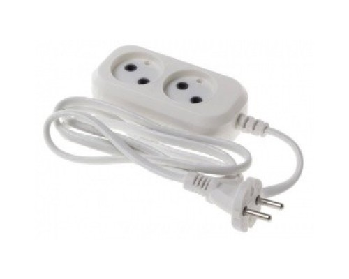 [Сетевые фильтры] BURO Сетевой удлинитель 2 розетки,1.5 метра, (BU-PSL2.1/W), белый (пакет ПЭ) {475302}