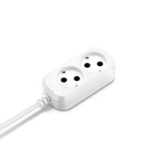 BURO Сетевой удлинитель 2 розетки,3 метра, (BU-PSL2.3/W), белый (пакет ПЭ) {475304}