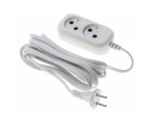 [Сетевые фильтры] BURO Сетевой удлинитель 2 розетки,5 метров, (BU-PSL2.5/W), белый (пакет ПЭ) {475310}