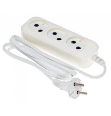 BURO Сетевой удлинитель 3 розетки,1.5 метра, (BU-PSL3.1/W), белый (пакет ПЭ) {475331}