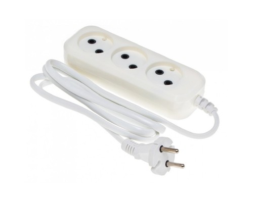 [Сетевые фильтры] BURO Сетевой удлинитель 3 розетки,1.5 метра, (BU-PSL3.1/W), белый (пакет ПЭ) {475331}
