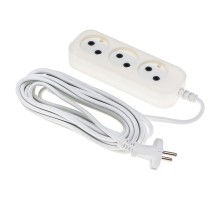 BURO Сетевой удлинитель 3 розетки, 5 метров, (BU-PSL3.5/W), белый (пакет ПЭ) {475339}