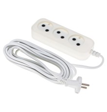 BURO Сетевой удлинитель 3 розетки, 5 метров, (BU-PSL3.5/W), белый (пакет ПЭ) {475339}