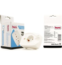 BURO Сетевой фильтр, 1 розетка (100SH-PLUS-W), белый (коробка) {992330}