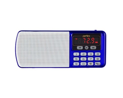 [Радиоприемник] Perfeo радиоприемник цифровой ЕГЕРЬ FM+ 70-108МГц/ MP3/ питание USB или BL5C/ цвет синий (i120-BL) [PF_5027]