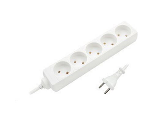 [Бытовые удлинители] СТАРТ (4607175852838) Удлинитель  5 розеток.  С/У S 5x5.Длина провода 5,0 м. Заземления нет.