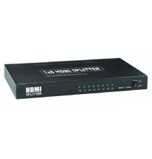 ORIENT HDMI 4K Splitter HSP0108H, 1->8, HDMI 1.4/3D, UHDTV 4K(3840x2160)/HDTV1080p/1080i/720p, HDCP1.2, внешний БП 5В/3A, метал.корпус (29987)