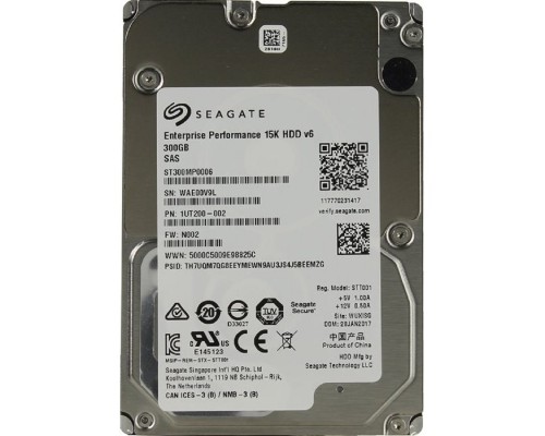 [Жесткий диск] 300Gb Seagate Enterprise Performance 15K (ST300MP0006) {SAS 12Gb/s, 15 000 rpm, 256mb buffer, 2.5