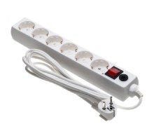 BURO Сетевой фильтр, 6 розеток, 3 метра, (600SH-16-3-W), белый (коробка) {475257}