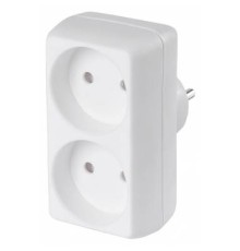 BURO Сетевой разветвитель 2 розетки (BU-PS2-W), белый (пакет ПЭ) {352746}