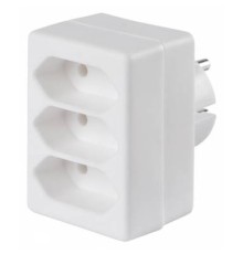 BURO Сетевой разветвитель 3 розетки (BU-PS3F-W), белый (пакет ПЭ) {352750}