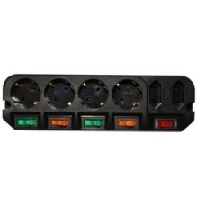 MOST Сетевой фильтр ARG 1.6м 6 розеток (ARG-Ч 1.6), черный (пакет ПЭ) {359274}