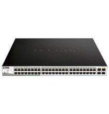 D-Link DGS-1210-52MPP/ME/B1A PROJ Управляемый коммутатор 2 уровня с 48 портами 10/100/1000Base-T и 4 портами 1000Base-X SFP (48 портов с поддержкой PoE 802.3af/802.3at (30 Вт), PoE-бюджет 740 Вт)
