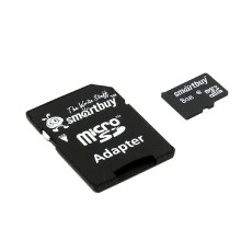 Micro SecureDigital 8Gb Smart buy SB8GBSDCL10-01 {Micro SDHC Class 10, SD adapter}