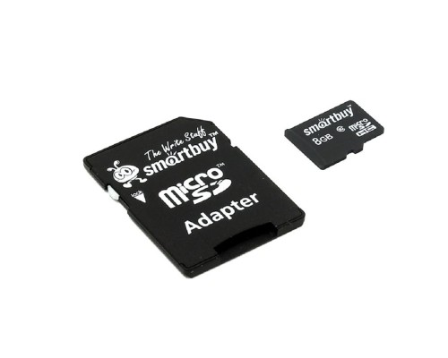 [Карта памяти ] Micro SecureDigital 8Gb Smart buy SB8GBSDCL10-01 {Micro SDHC Class 10, SD adapter}