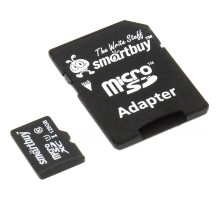 Micro SecureDigital 128Gb Smart buy SB128GBSDCL10-01 {Micro SDHC Class 10, UHS-1, SD adapter}