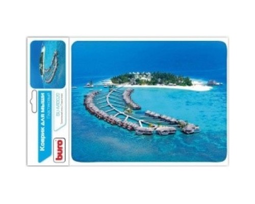 [Коврики] Коврик для мыши Buro BU-M10020 рисунок/тропический отель [291841]