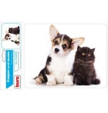 Коврик для мыши Buro BU-M40095 рисунок/котенок и щенок [291854]