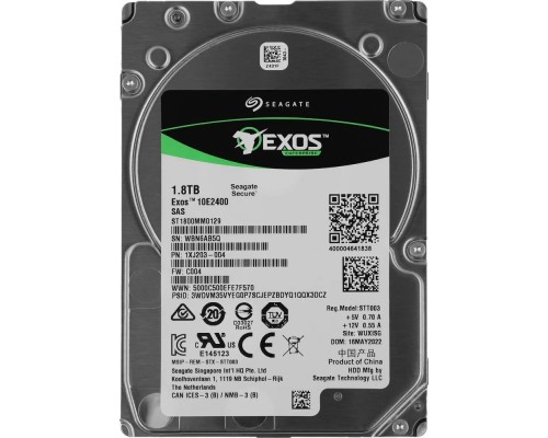 [Жесткий диск] 1.8TB Seagate Enterprise Performance Exos 10E2400 (ST1800MM0129) {SAS 12Gb/s, 10 000 prm, 256 mb buffer, 2.5
