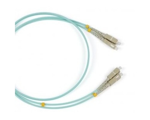 [Патч-корд] Hyperline FC-D2-503-SC/­PR-SC/­PR-H-1M-LSZH-AQ Патч-корд волоконно-оптический (шнур) MM 50/­125(OM3), SC-SC, 2.0 мм, duplex, 10G/­40G, LSZH, 1 м