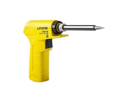 [Паяльные лампы (Автомобильные)] Паяльник с пистолетной пластмассовой рукояткой, STAYER 