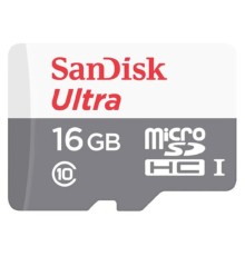 Micro SecureDigital 16Gb SanDisk SDSQUNS-016G-GN3MN {MicroSDHC Class 10, Ultra Android}