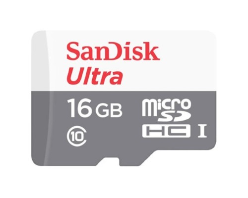 [Карта памяти ] Micro SecureDigital 16Gb SanDisk SDSQUNS-016G-GN3MN {MicroSDHC Class 10, Ultra Android}