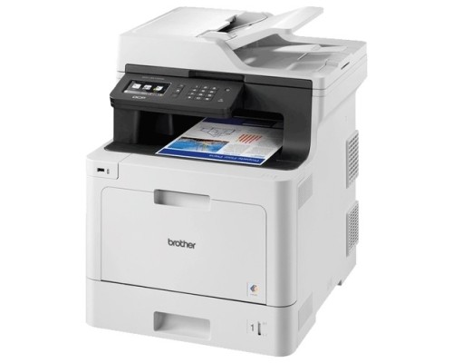 [Принтер] Brother DCP-L8410CDW МФУ, A4, цветной лазерный,  31стр/мин, 512Мб, дуплекс, ADF50, GigaLAN, WiFi, USB (старт.картриджи 3000/1800стр)(DCPL8410CDWR1)
