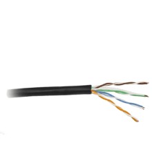 5bites Кабель Express US5525-305BPE витая пара UTP/SOLID/5E/24AWG/COPPER/PVC+PE/BLACK/OUTDOOR/DRUM/305M