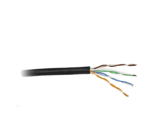 [Кабель] 5bites Кабель Express US5525-305BPE витая пара UTP/SOLID/5E/24AWG/COPPER/PVC+PE/BLACK/OUTDOOR/DRUM/305M