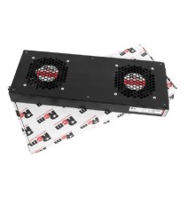 REM Модуль вентиляторный, 2 вентилятора, колодка, чёрный R-FAN-2J-9005