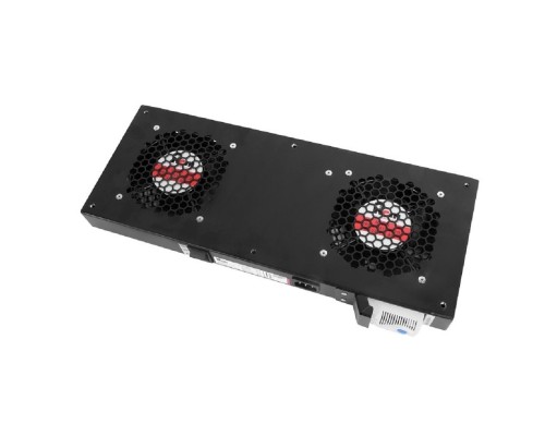 [Аксессуар] REM Модуль вентиляторный, 2 вентилятора с терморегулятором, чёрный R-FAN-2T-9005