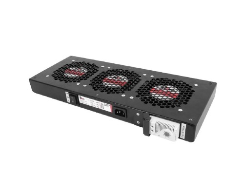 [Аксессуар] REM Модуль вентиляторный, 3 вентилятора с терморегулятором, чёрный R-FAN-3T-9005