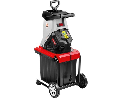 [Садовые измельчители] Зубр [ЗИЭ-40-2500] Измельчитель садовый электрический { р/с 40 мм, контейнер 50 л, 2500 Вт }