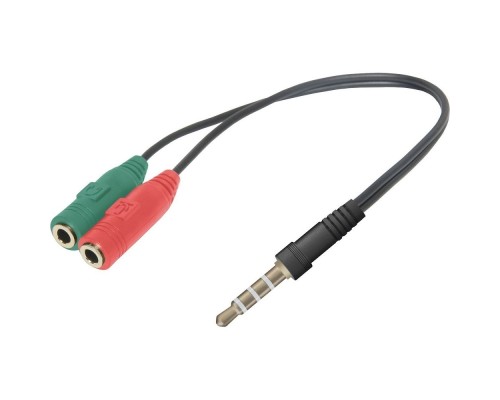 [переходник] Defender Переходник Headset Jack 2*3.5jack—3.5 4pin jack 0,15м (63012)