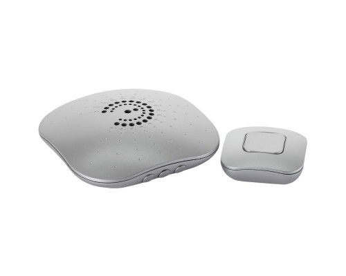 [Звонки] ЭРА Б0017749 Звонок беспроводной BIONIC Silver {6 мелодий, регулятор громкости, радиус 100м, кнопка IP44}