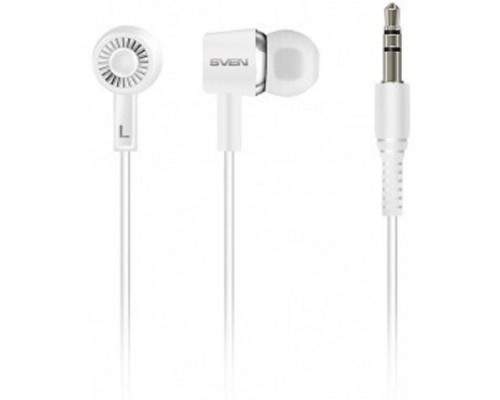 [Наушники] SVEN E-110, белый наушиники {103 Дб, mini jack 3.5 mm}