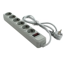 Exegate EX266865RUS Сетевой фильтр Exegate SP-6-1.5G (6 розеток, 1.5м, евровилка, светло-серый)