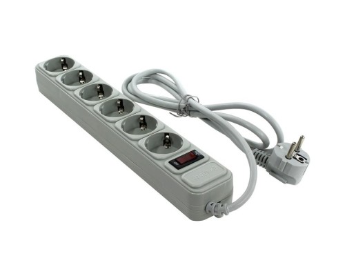 [Сетевой фильтр] Exegate EX266865RUS Сетевой фильтр Exegate SP-6-1.5G (6 розеток, 1.5м, евровилка, светло-серый)