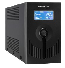 CROWN ИБП CMU-SP650EURO LCD USB {650VA, металл, 1x12V/7AH, розетки 2*EURO} [CM000001870]