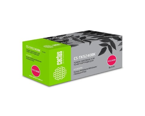 [расходные материалы] CACTUS TK-5240Bk Тонер-картридж  для Kyocera Ecosys M5526cdn/M5526cdw/P5026cdn/P5026cdw, черный (4000стр.)