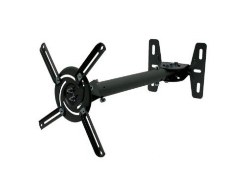 [Крепежи для проекторов] Wize WPB-B черный {Потолочные, Макс. крепежное расстояние 260х260, макс. вес нагрузки 12 кг, Наклон,поворот °+/-15, расстояние от стены/ потолка 43-64 см}