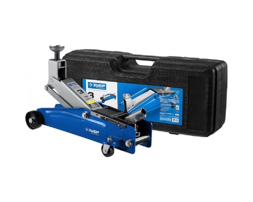 [Домкраты] ЗУБР Профессионал Домкрат гидравлический подкатной T77, 3т, 192-533мм, в кейсе, [43055-3-K]