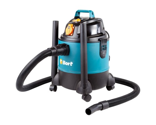 [Пылесосы строительные] Bort BSS-1220-Pro Пылесос строительный [98291797] { 1250 Вт, вместимость 20 л, 36 л/сек, 4,5 кг, набор аксессуаров 10 шт }