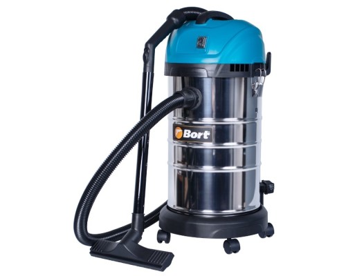 [Пылесосы строительные] Bort BSS-1630-SmartAir Пылесос строительный [91272294] { 1600 Вт, вместимость 30 л, 45 л/сек, 7 кг, набор аксессуаров 7 шт }