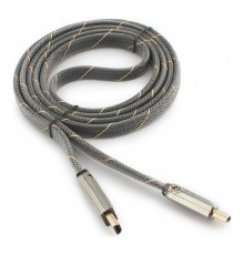 Кабель HDMI Cablexpert, серия Platinum, 1,8 м, v2.0, M/M, плоский, позол.разъемы, металлический корпус, нейлоновая оплетка, блистер (CC-P-HDMI04-1.8M)